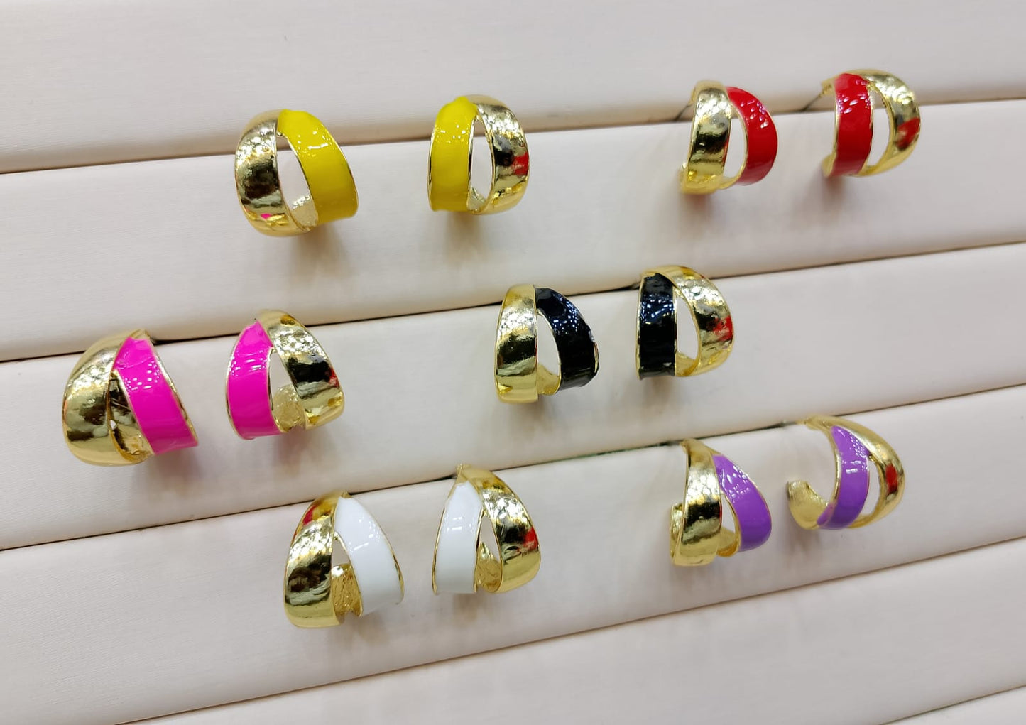 Elegant Dual Colour Korean Gold Plated Earings | Casual wear Fashion Trendy