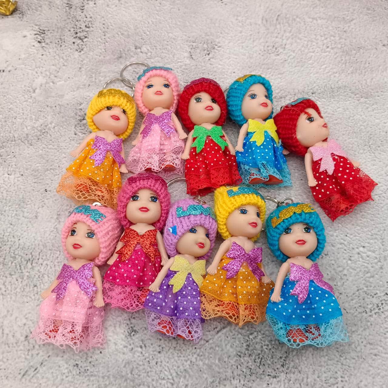 Small Size Doll Key chain For Girls Key Ring Key Holder Key