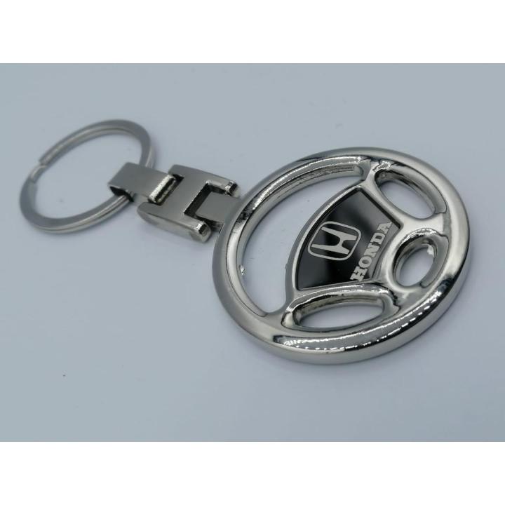 Honda Metal Steering Key-chain | Luxury Keyring for Car & Bike |