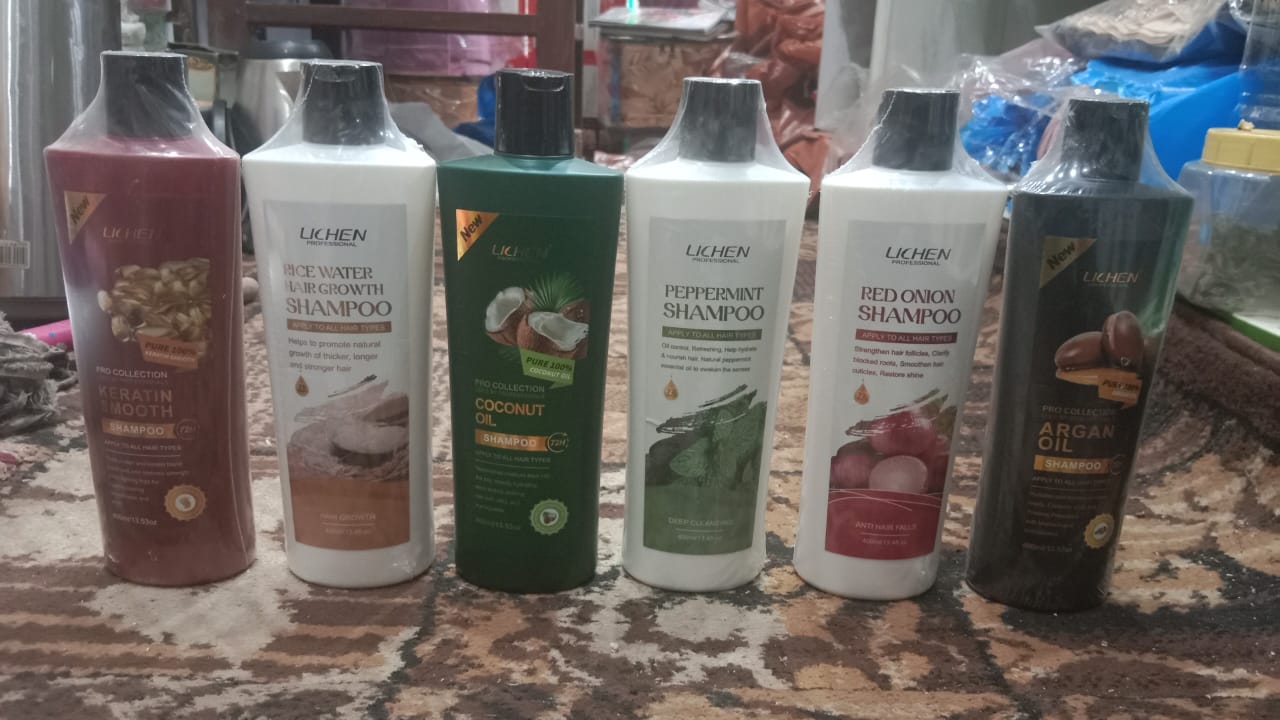 Pack Of 01 - Lichen Professional Shampoo Set 400ml Keratin, Rice