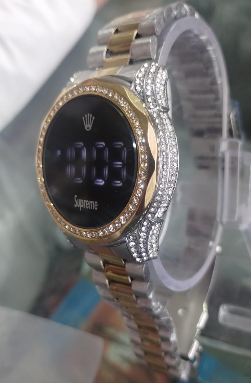 Women Watch Fashion Ladies Watches Full Diamond Touch Screen LED Digital Wristwatch