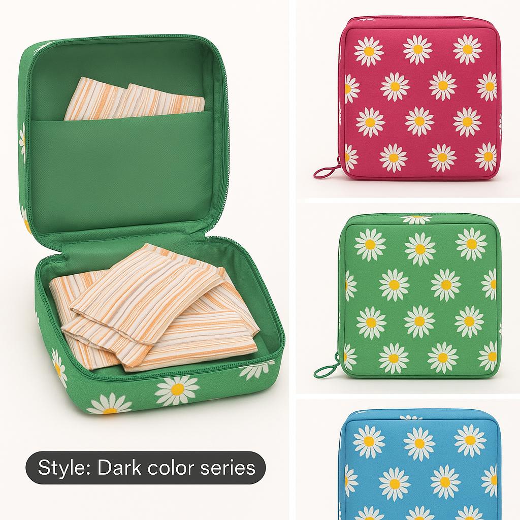 Women Portable Pouch Napkin Cosmetic Bags Organizer / Sanitary Pads Storage Bag