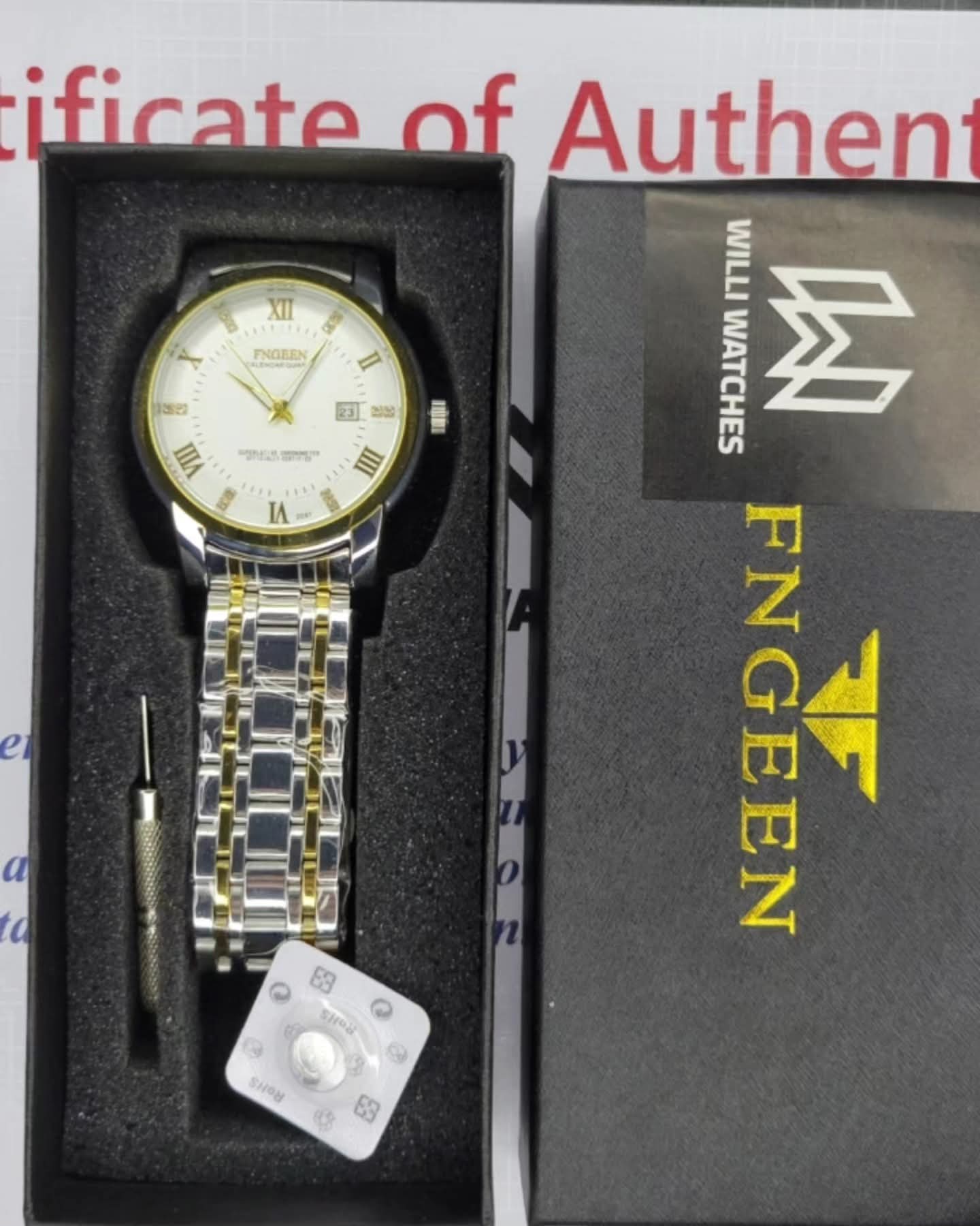Original - Fngeen Men's Calendar Fashion Casual Business Watch - Waterproof Explosion