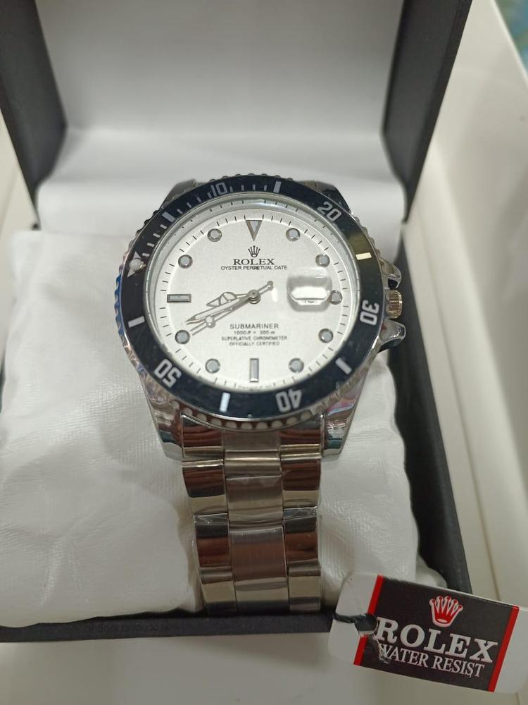 Rolex Men's Formal Quartz Wrist Watch with Stainless Steel Strap ( With