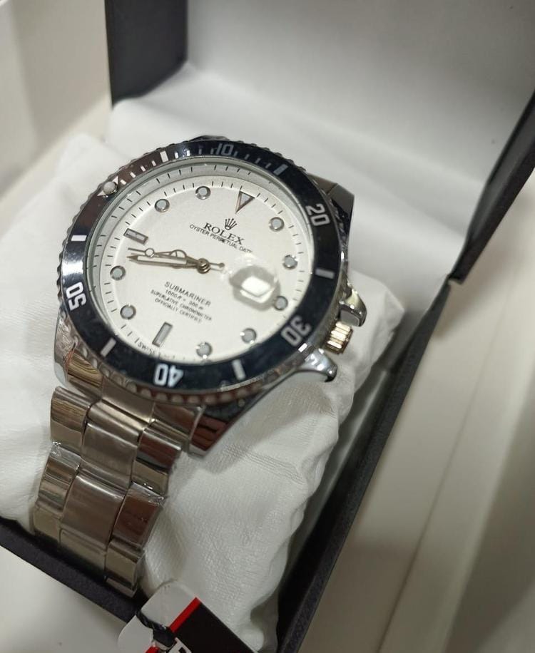 Rolex Men's Formal Quartz Wrist Watch with Stainless Steel Strap ( With