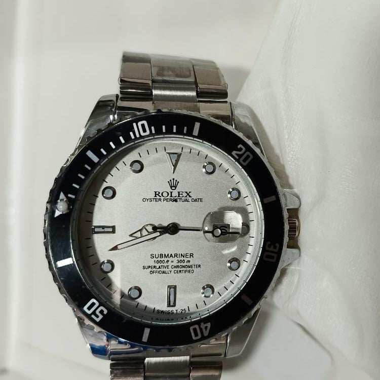 Rolex Men's Formal Quartz Wrist Watch with Stainless Steel Strap ( With