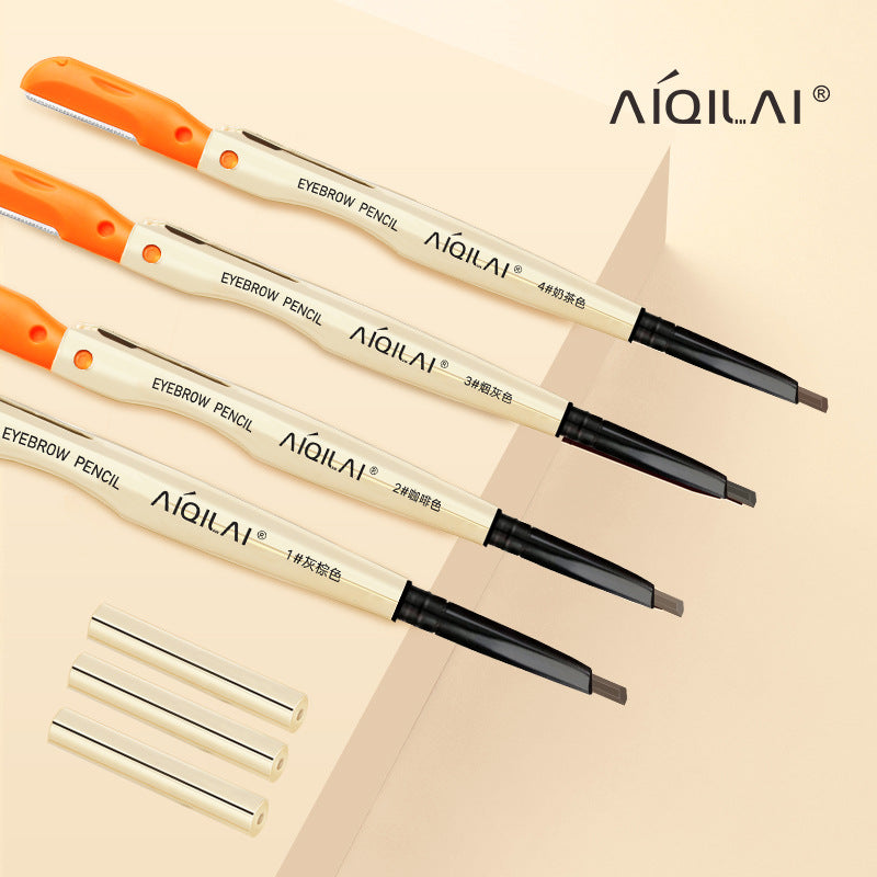 Aiqilai 3 in 1 Eyebrow Pencil | Eyebrow Pencil Gel | Anti-Smudge