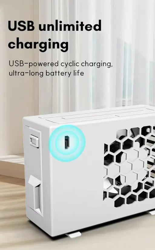 Portable Rechargeable Air Conditioning Fan Compact Mini Cooler with 3 Speed