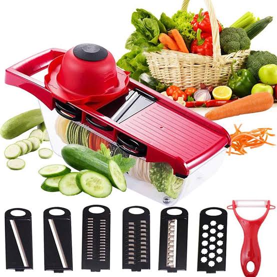 10 in 1 Mandolin Slicer Vegetable Cutter with Stainless Steel Blade Manual