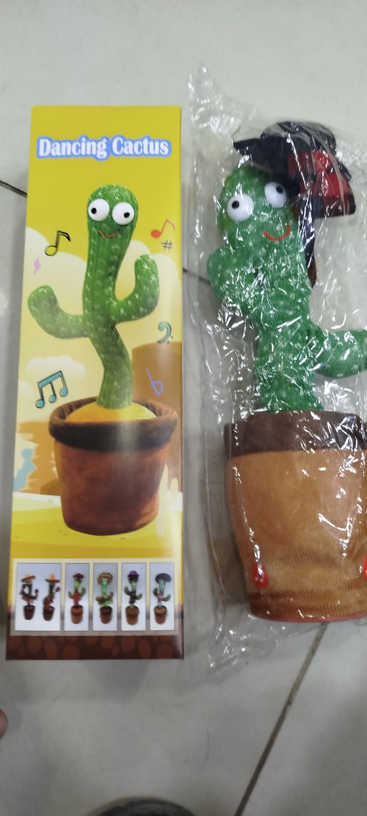 Dancing Cactus Toy Singing, Talking, Voice Recording Plush with USB Rechargeable