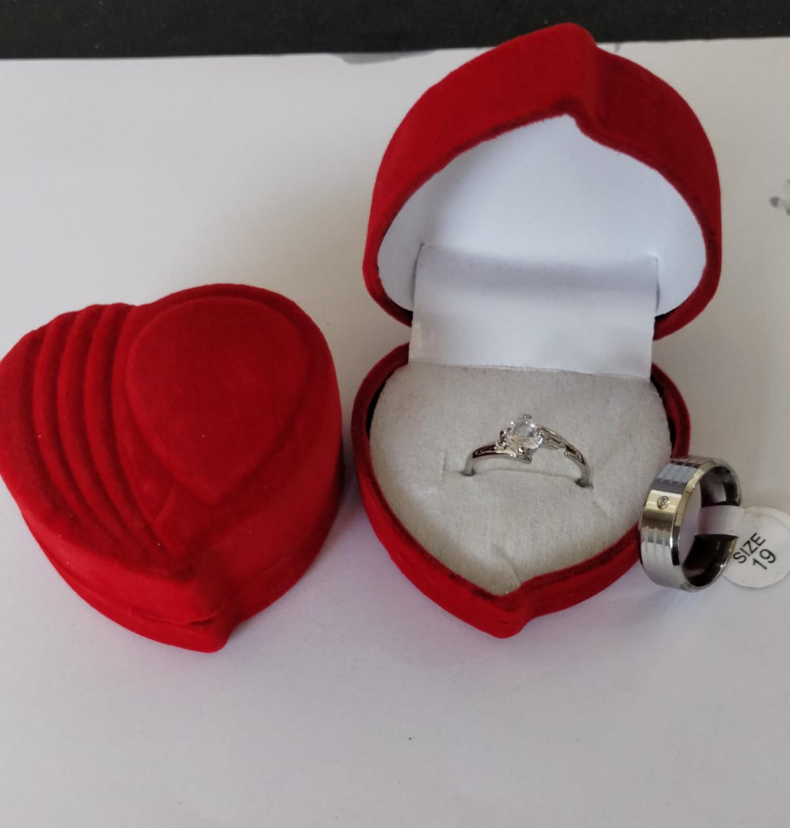 Couple Special Stainless Steel Rings Set Matching His & Hers Bands