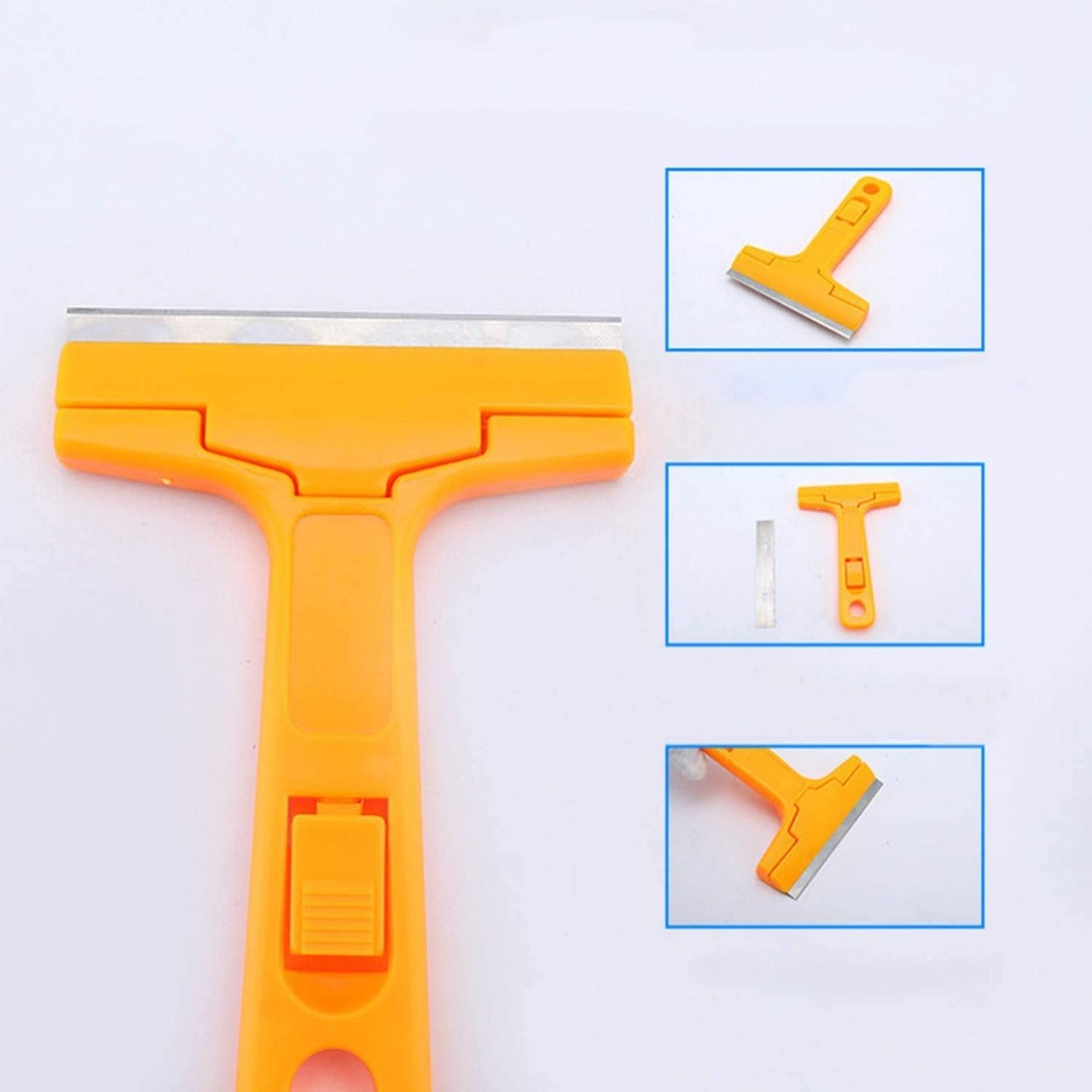 Heavy-Duty Razor Blade Scraper Tool for Removing Labels, Stickers, Caulk, Adhesive &