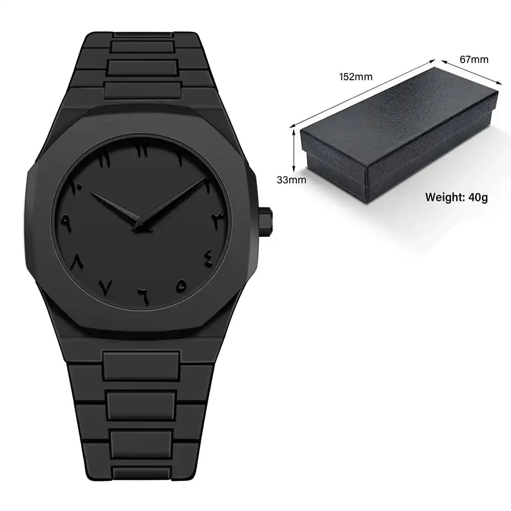 Full BLACK AURA Quartz Watch Lightweight Design, , Premium Quality &