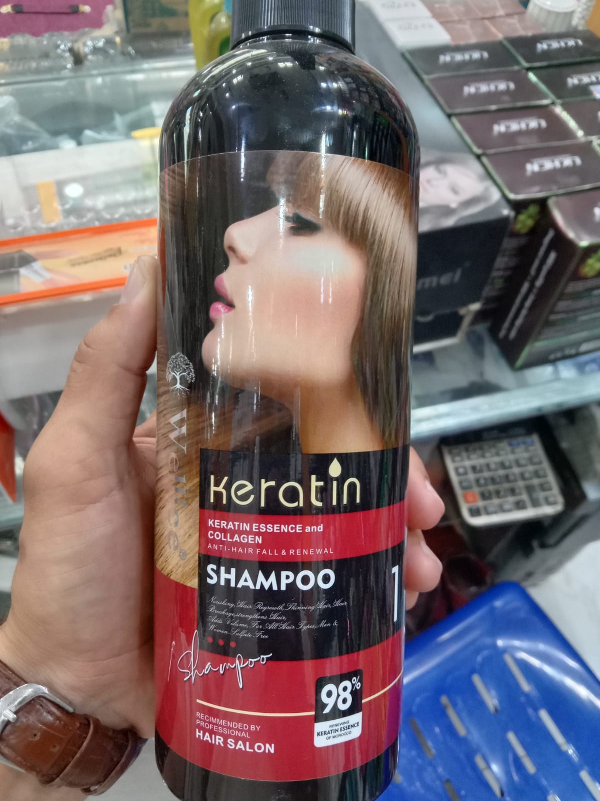 Wellice Hair Salon Keratin Essence and Collagen Shampoo - 800g