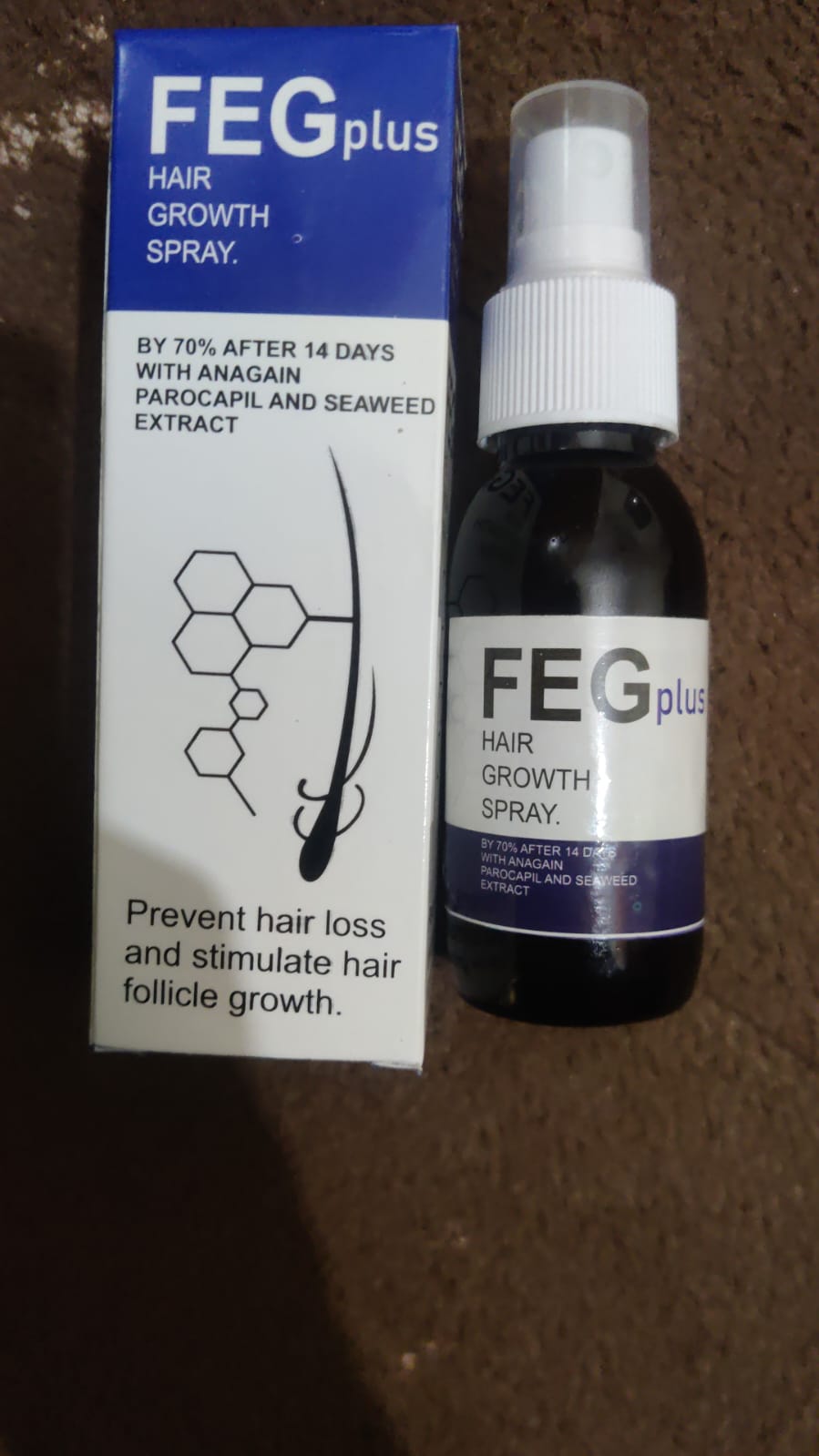 FEG PLUS Beard & Hair Growth Serum Spray Powered by Nature for