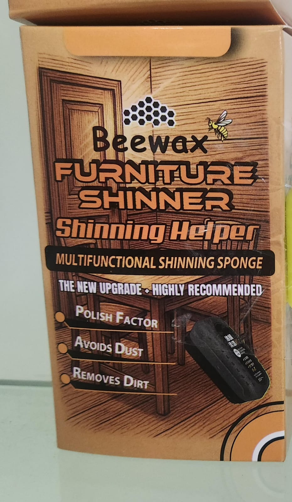 Beeswax Furniture Shiner Sponge Wood Polish & Cleaner for a Natural