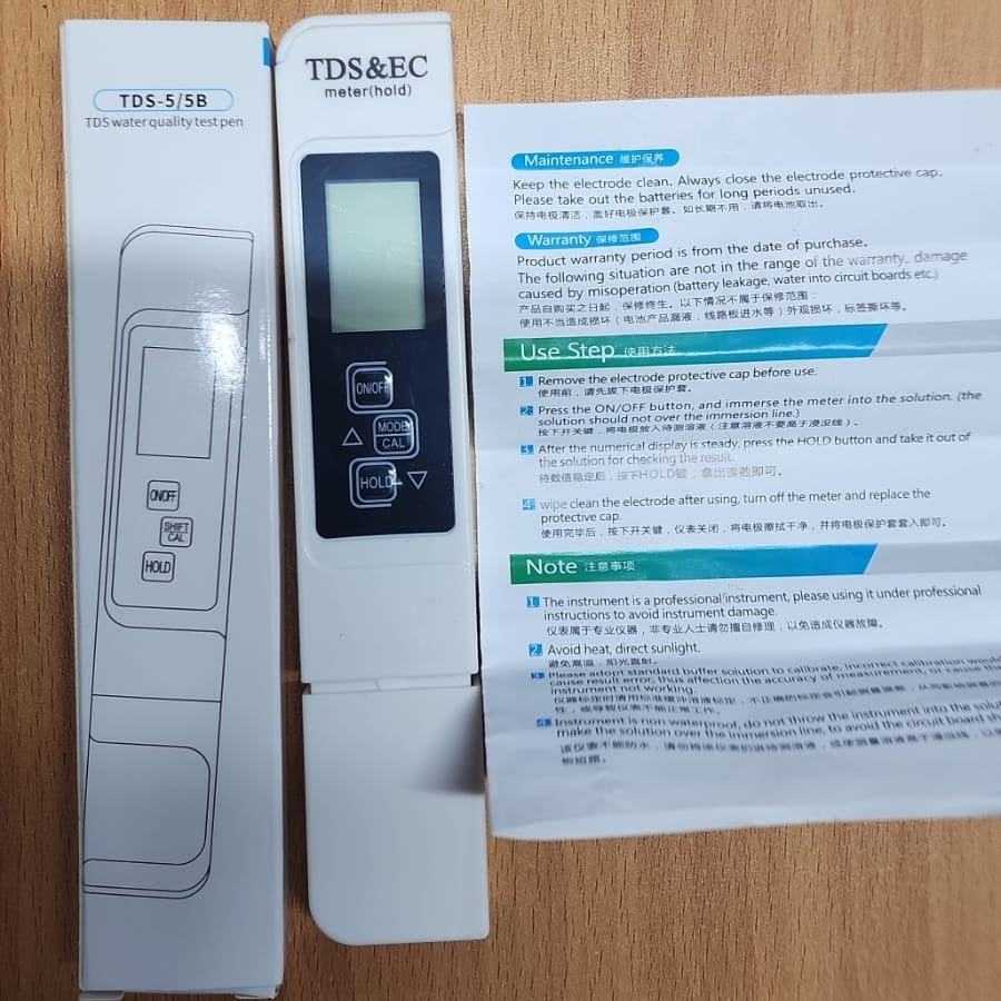 Portable Digital Water TDS, EC, And Temperature Meter (3-in-1) With ATC Function,