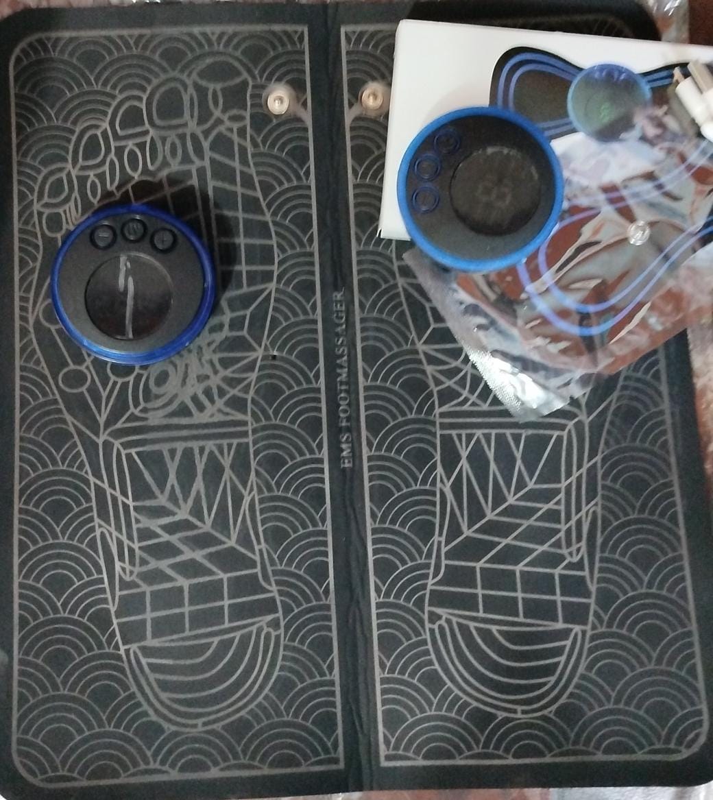 EMS Foot Massager Mat Electric USB Charging Smart Display Tens Acupuncture Feet