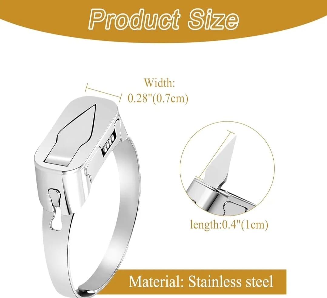 Adjustable Self Defense Ring - Self Defense Ring Knife - Hidden Blade