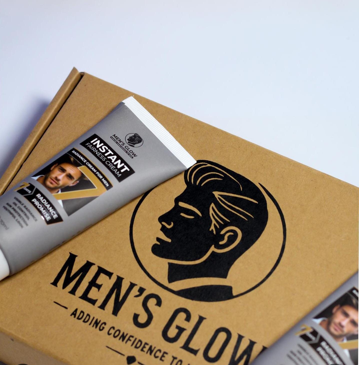 Men's Glow Facewash Bundle Facewash + Whitening Cream Combo Set