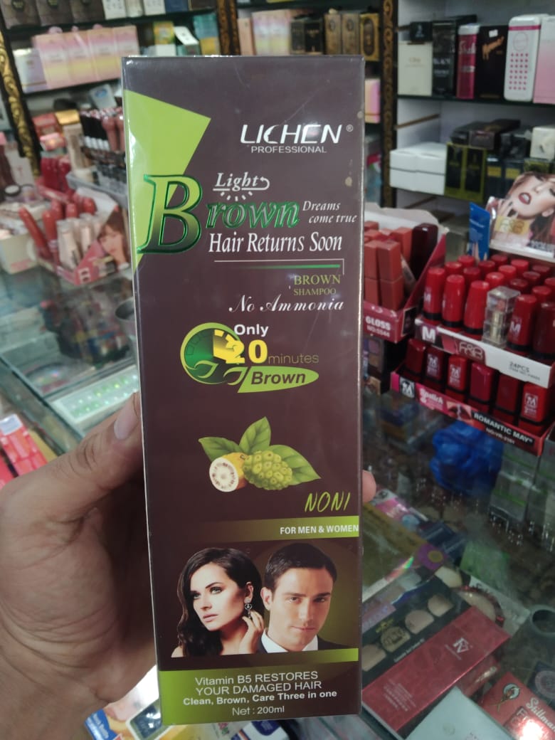 Light Brown Hair Color Shampoo Quick & Easy Gray Coverage, 200ml
