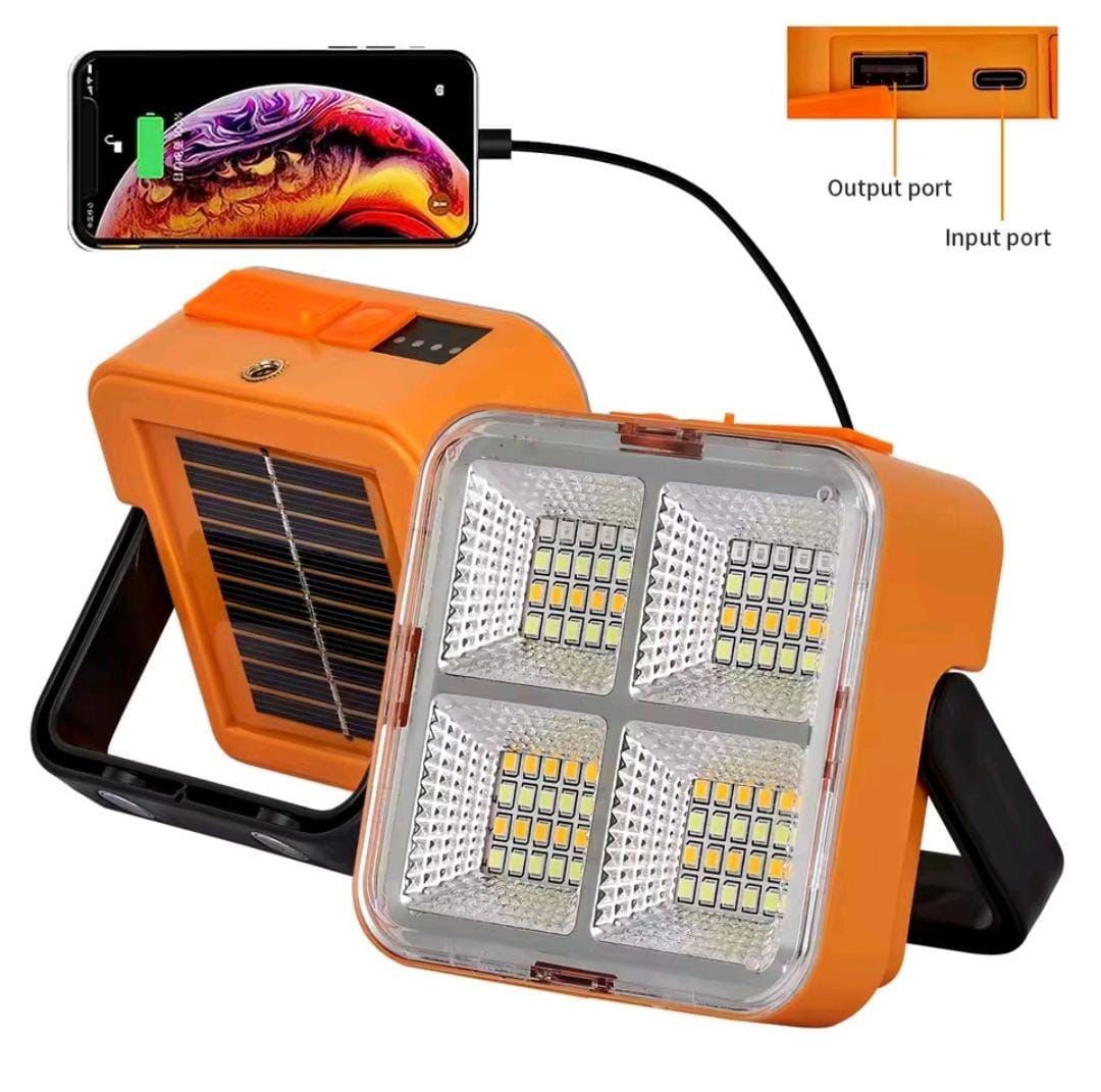 Outdoor Portable LED Solar Floodlight Rechargeable 500W Spotlight Lantern for Camping,