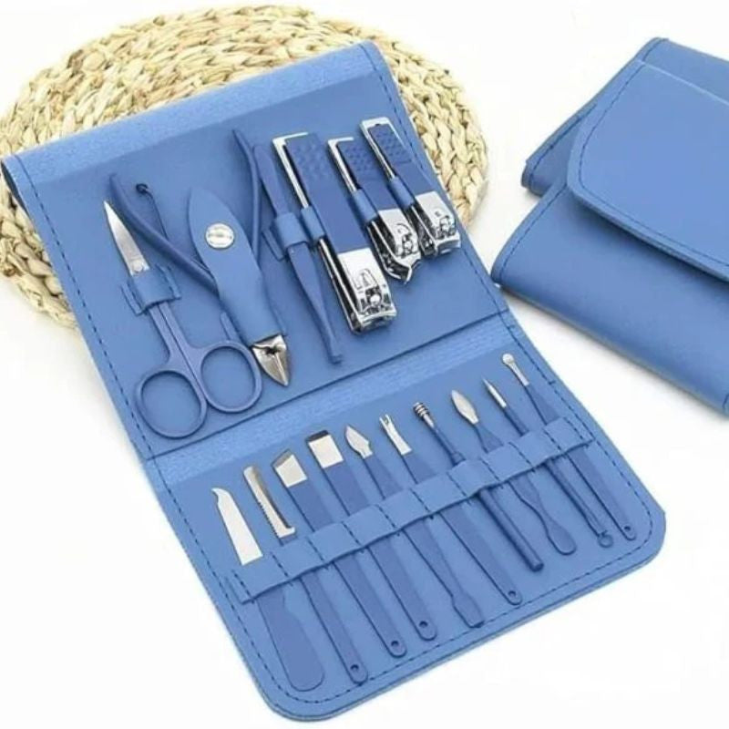 16-Piece Manicure & Pedicure Kit Premium Stainless Steel Nail Care Set