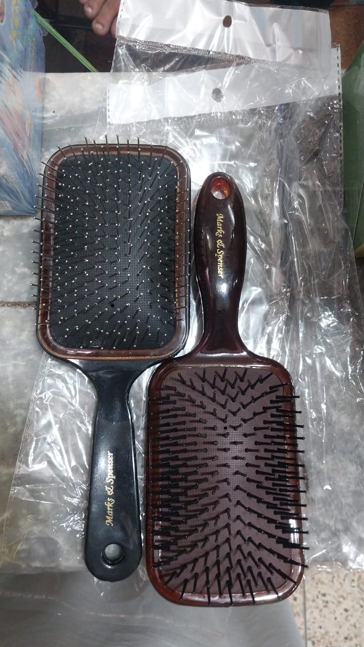 01 PCs - Paddle Hair Brush with Scalp Massager Wooden-Style Handle,