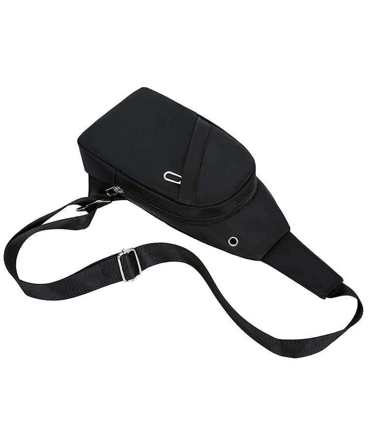 Minimalist Black Crossbody Sling Bag Lightweight & Stylish Travel Chest Pack