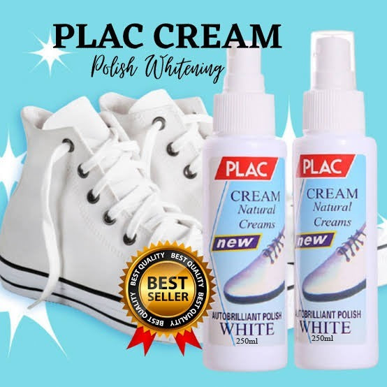 PLAC White Shoe Polish Cream Magic Instant Cleaner for White Shoes