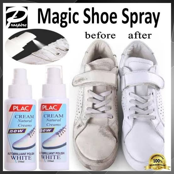 PLAC White Shoe Polish Cream Magic Instant Cleaner for White Shoes