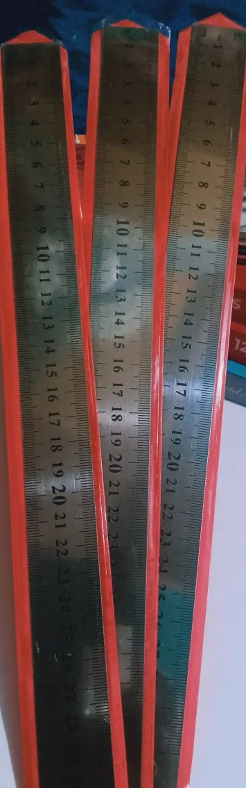 Stainless Steel 12-Inch Ruler Silver Tone, Durable and Precise Measuring Tool