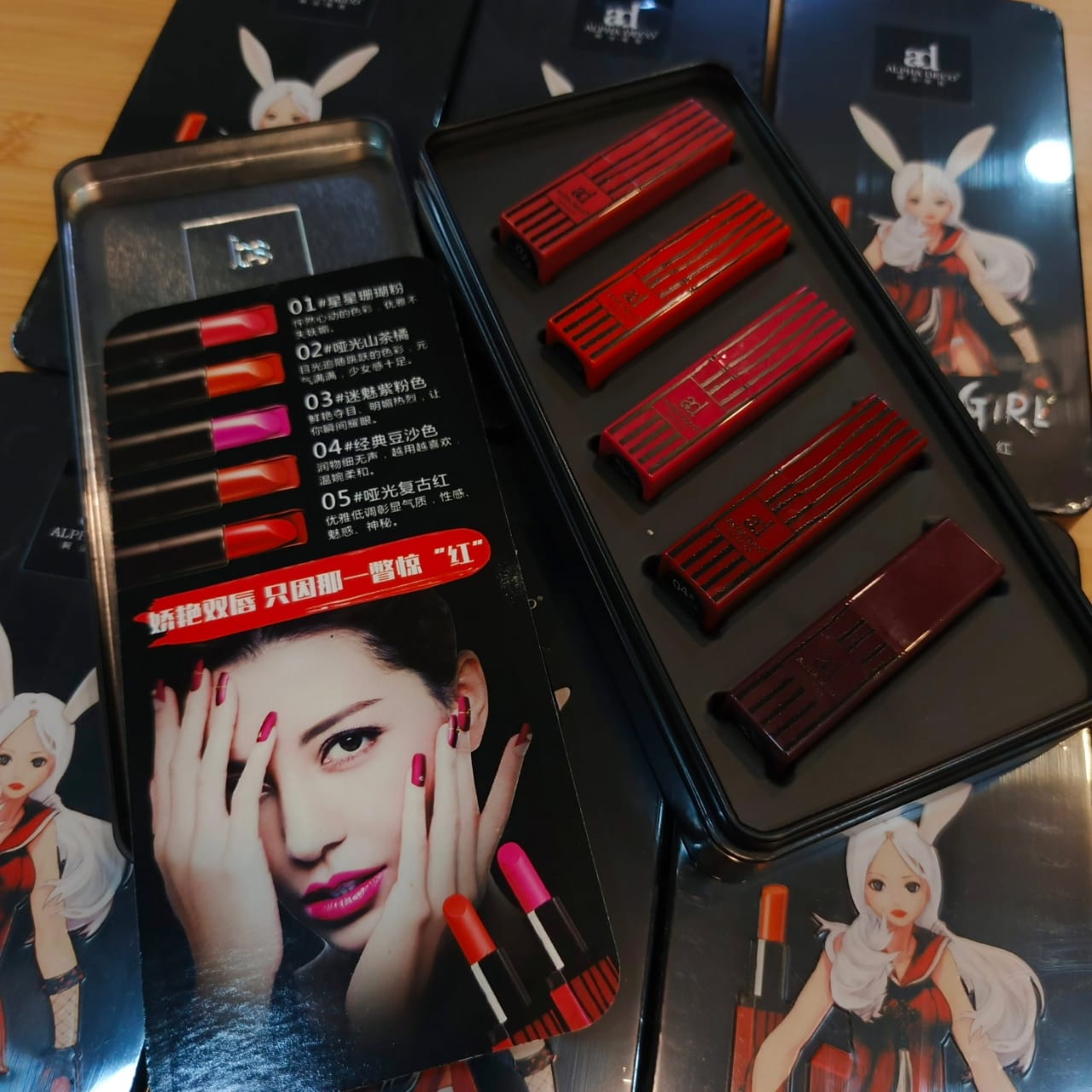 Luxury 5-in-1 Matte Lipstick Gift Set Long-Lasting, Highly Pigmented Lip Colors