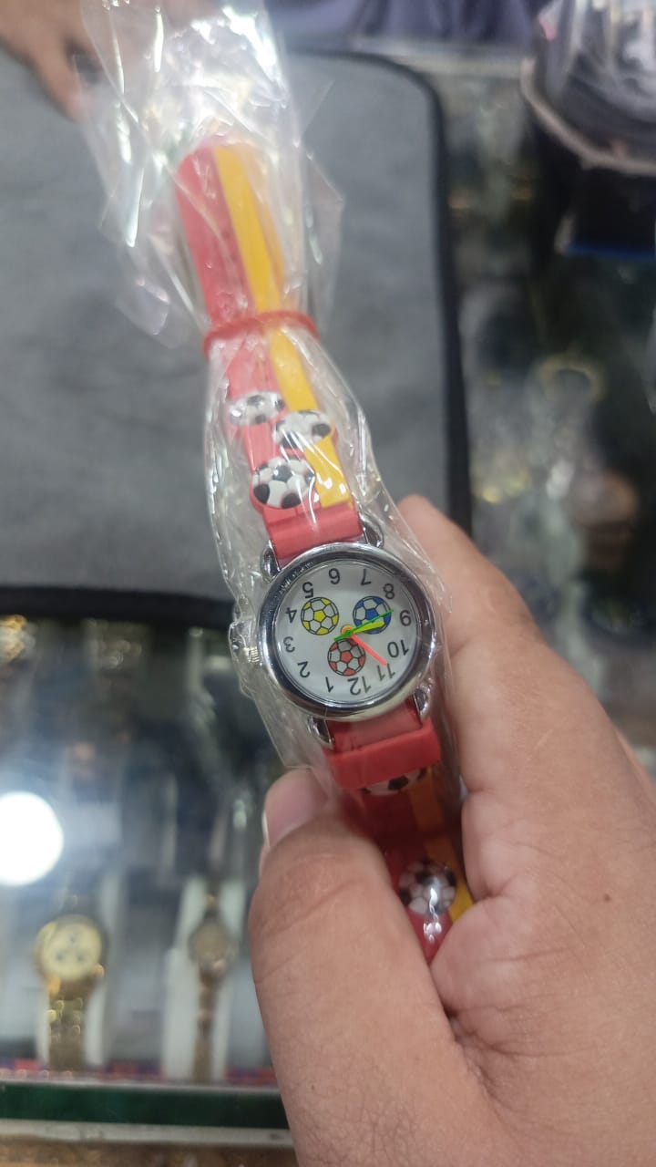 High Quality Cute Football Cartoon Children Watch Girls Rubber Kids Watches Boys