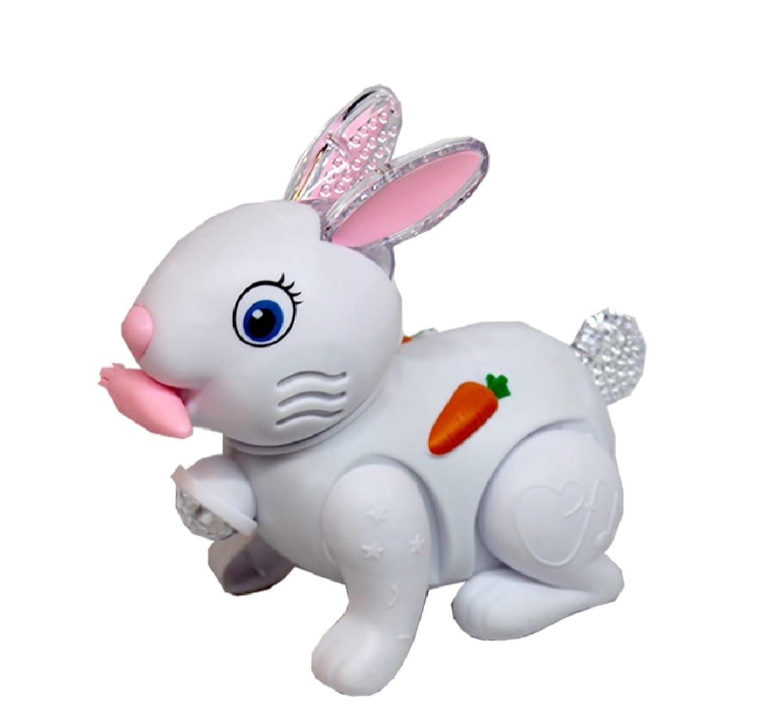 Electric Rabbit Toy for Kids Light & Sound, Educational & Musical