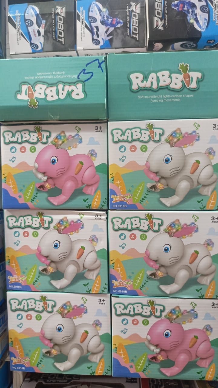 Electric Rabbit Toy for Kids Light & Sound, Educational & Musical