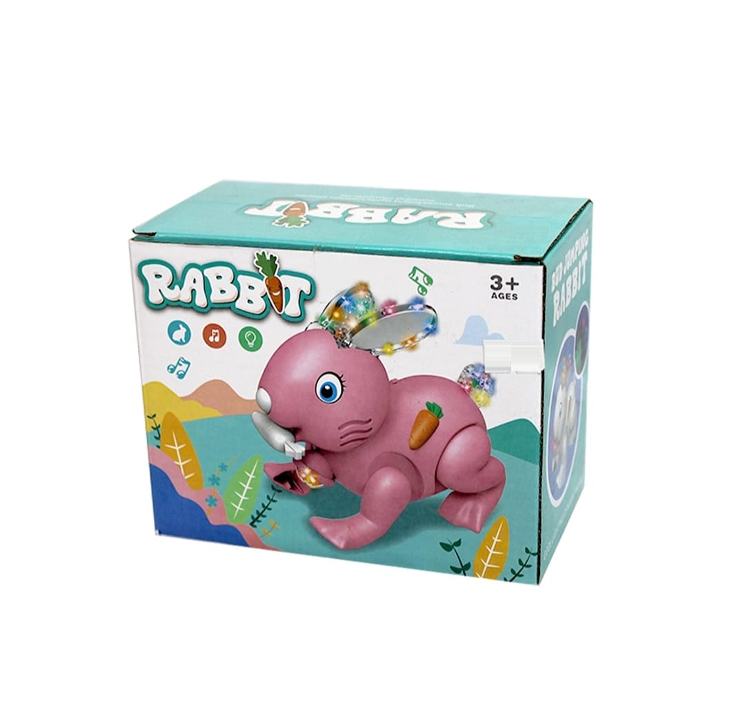 Electric Rabbit Toy for Kids Light & Sound, Educational & Musical