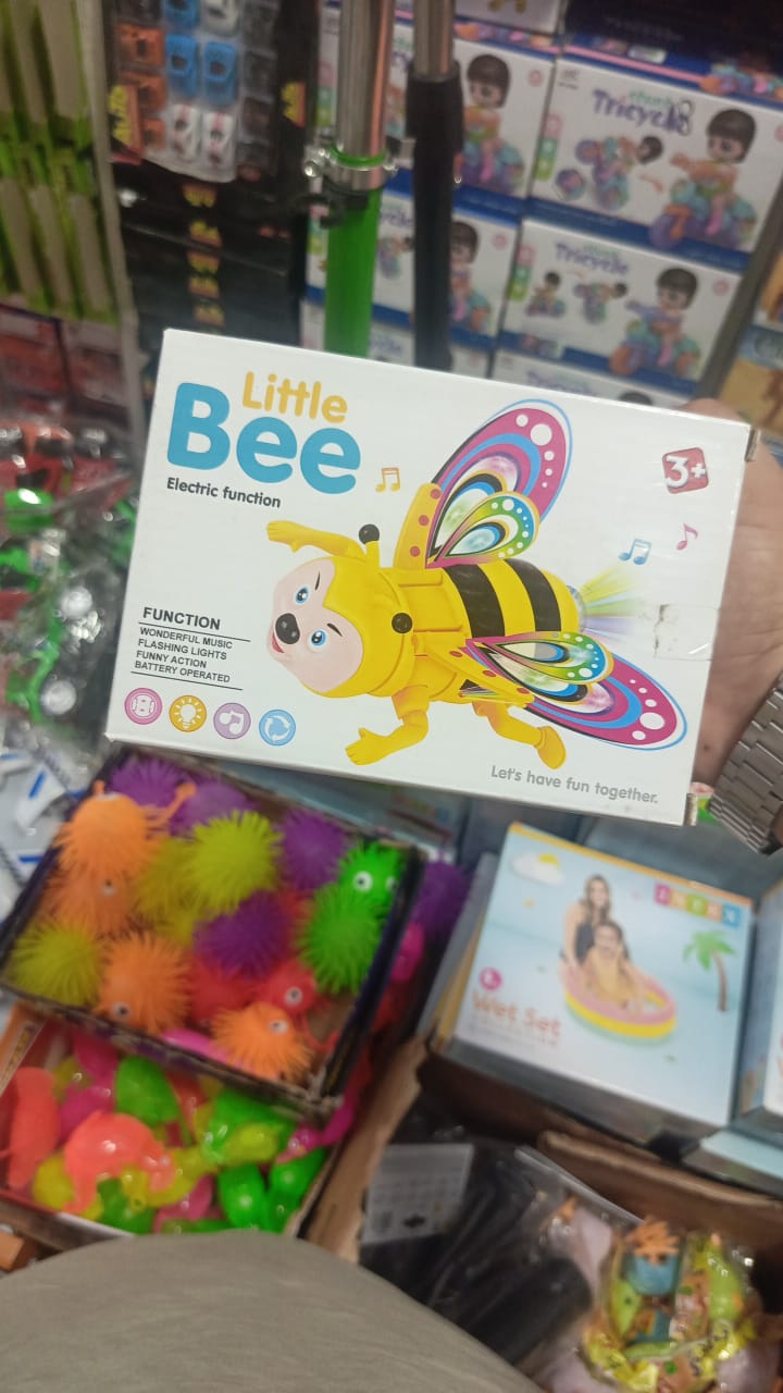Battery Operated Light Sound Musical Crawling Bee Toy for Toddler Kids Boys