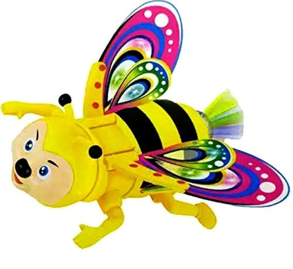 Battery Operated Light Sound Musical Crawling Bee Toy for Toddler Kids Boys