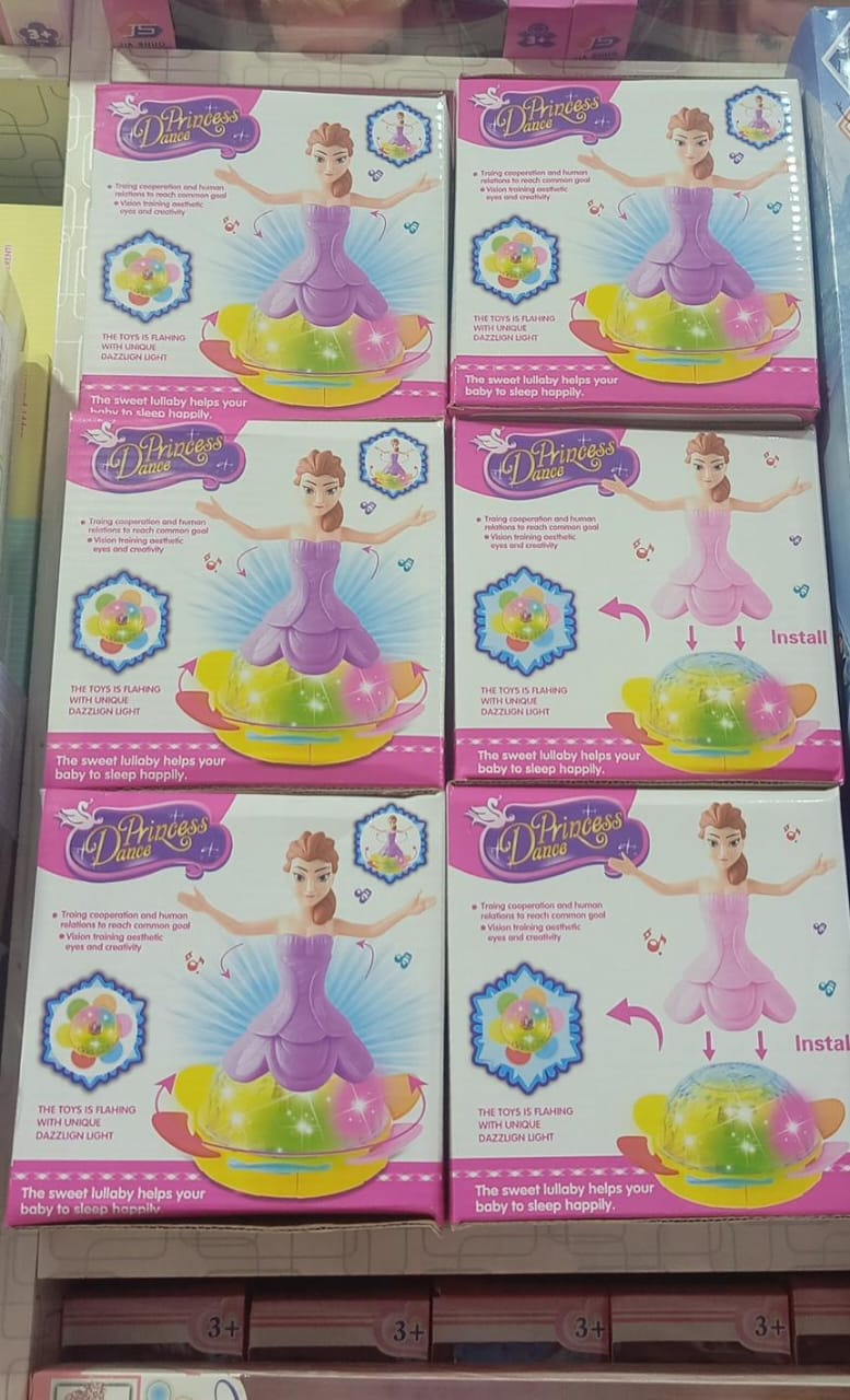 Princess Dancing Doll Toy with 3D Lights, Music & Rotating Movement