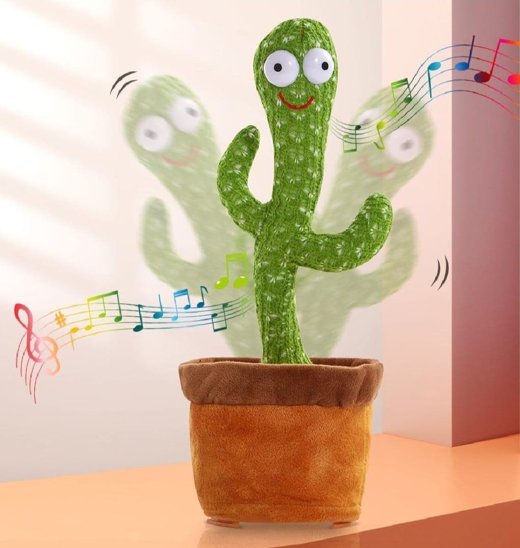 Rechargeable Cute Dancing Cactus Toy for Kids | Talking Dancing Shaking &