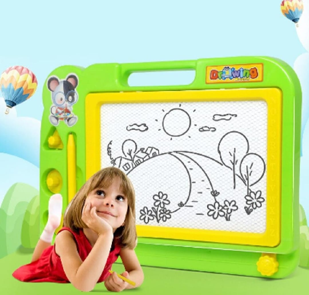 Magnetic Learning Drawing Board for Kids Erasable Doodle Pad with Pen,