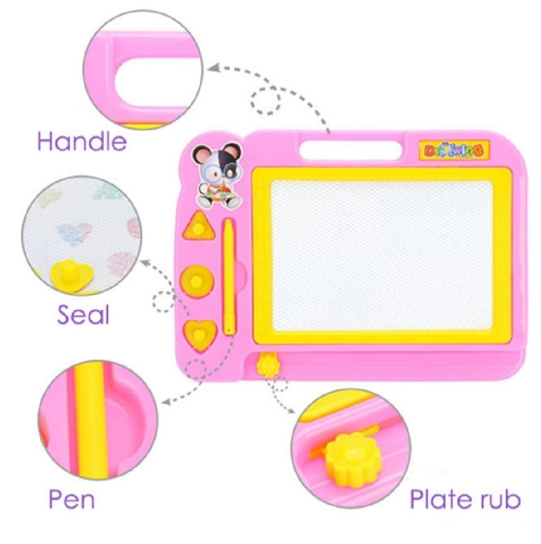 Magnetic Learning Drawing Board for Kids Erasable Doodle Pad with Pen,