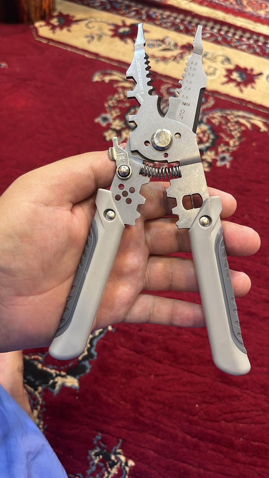 Multi-Function Wire Stripper and Cutter 10-in-1 Electrical Tool with Wire Cutting,
