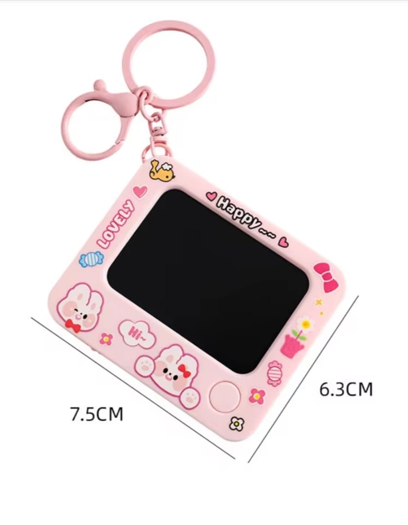 Creative Mini Graffiti Board Keychain Cute Cartoon Bag Pendant & Reusable