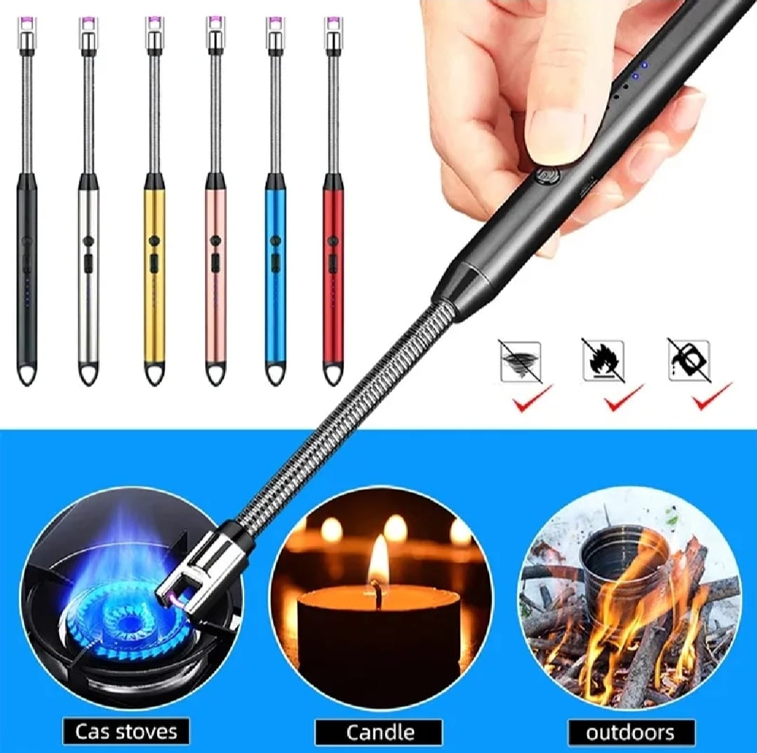 360° Outdoor Kitchen Lighter USB Rechargeable Plasma Arc Lighter with Safety