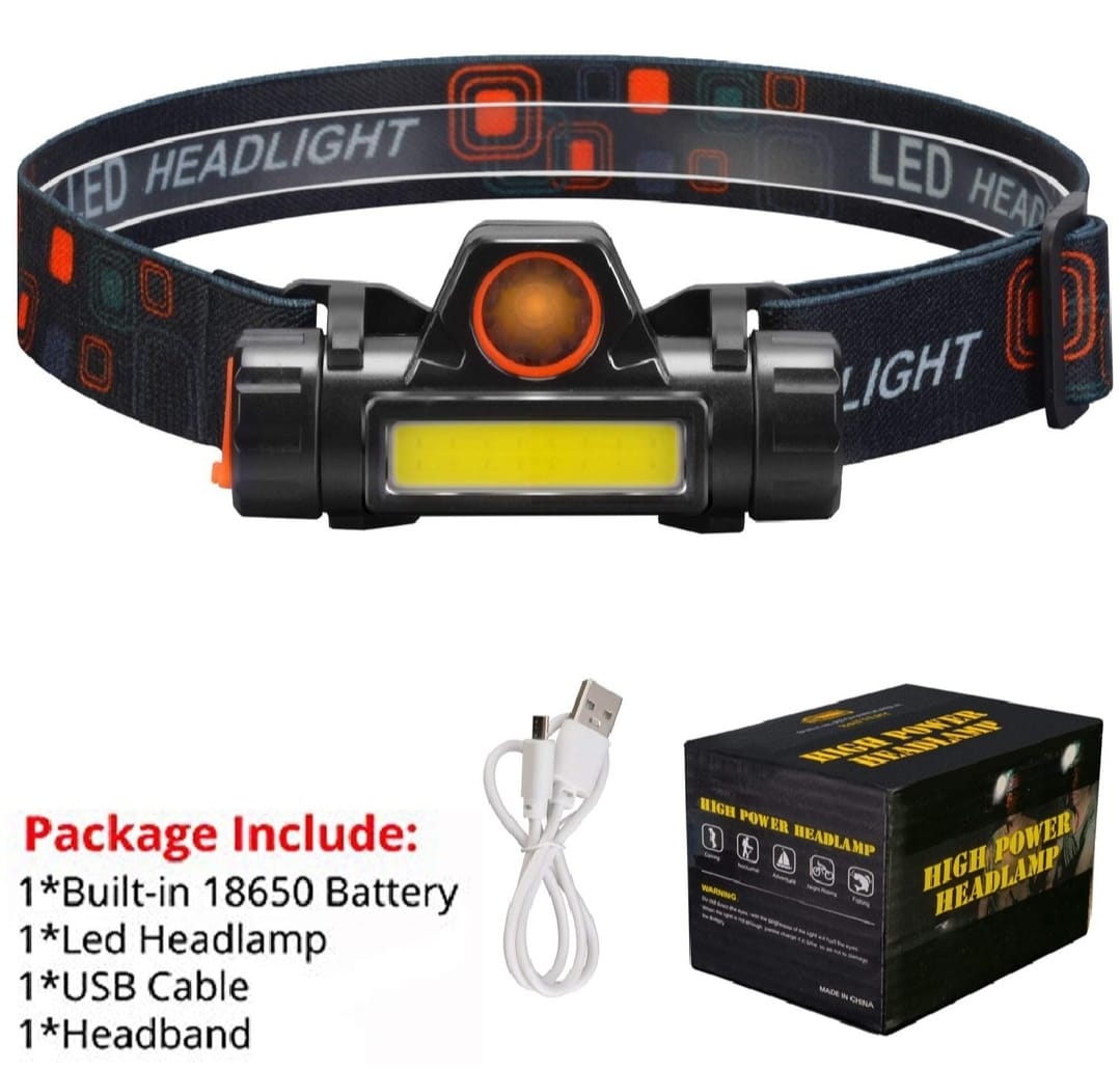Rechargeable High Power LED Headlamp Waterproof Headlight with Adjustable Brightness, Magnetic