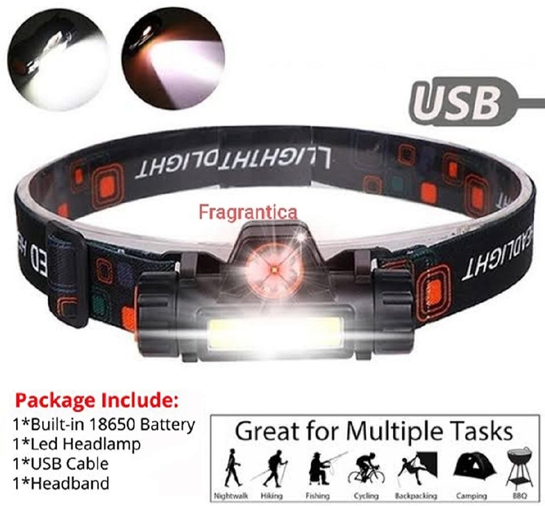 Rechargeable High Power LED Headlamp Waterproof Headlight with Adjustable Brightness, Magnetic