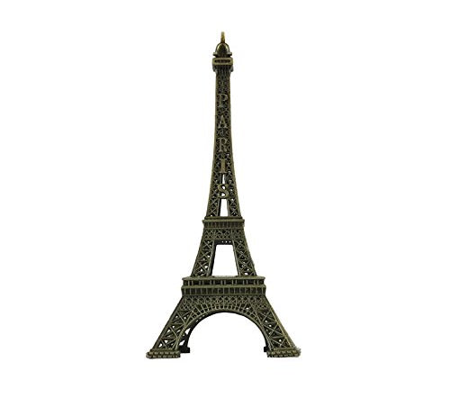 7-inch Eiffel Tower Statue Decor Bronze Alloy Metal Paris Souvenir for