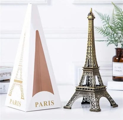 7-inch Eiffel Tower Statue Decor Bronze Alloy Metal Paris Souvenir for